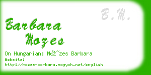 barbara mozes business card