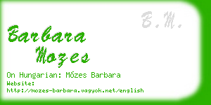 barbara mozes business card